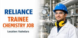 Freshers Chemistry Job at Reliance | Apply for Trainee Role