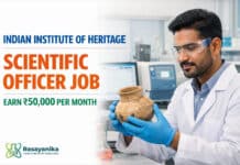 Scientific Officer Vacancy at Indian Institute of Heritage | Earn ₹50,000/Month