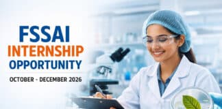 FSSAI Internship Circular for October-December 2026