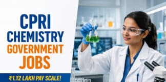 ₹1.12 Lakh Pay Scale! Chemistry Govt Job at CPRI – Apply Now