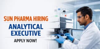 Sun Pharma hiring Analytical Executive | Apply now Sun Pharma hiring Analytical Executive | Apply now