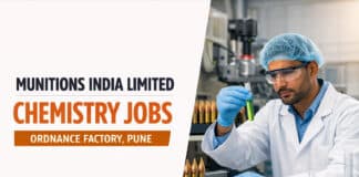 Govt Job at Munitions India Limited | Chemistry Candidates Apply Now