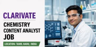 Chemistry Freshers Job at Clarivate | Apply Now