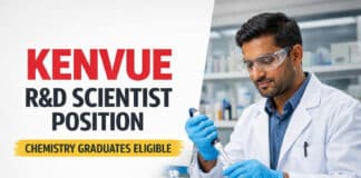 R&D Scientist Position at Kenvue | Chemistry Graduates Eligible