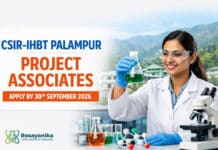 CSIR-IHBT Palampur Project Associate-I/II Advt 15/2026 | Official PDF | Apply by 30 Sep 2026