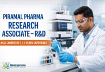 Research Associate – R&D at Piramal Pharma Ennore | M.Sc Chemistry | 1–3 Yrs | R00004220