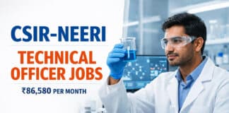₹86,580/Month CSIR-NEERI Recruitment 2026 – Chemistry Technical Officer Job