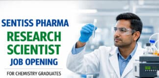 Scientist Vacancy at Sentiss Pharma | Chemistry Graduates Apply Now