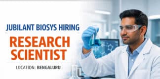 Jubilant Biosys is Hiring Research Scientist in Bengaluru