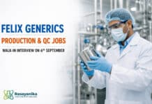 Production / Tech Transfer / QC / Micro Walk-in at Felix Generics | 6 Sep Panchkula