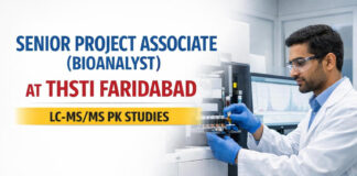 Senior Project Associate (Bioanalyst) at THSTI Faridabad | LC-MS/MS PK | Walk-in 18 Sep | Earn Rs 55,000/-