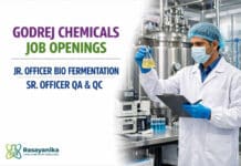 Godrej Chemicals Valia Jr Officer Bio Fermentation 2–3 | Sr Officer QA&QC 3–5
