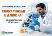 Project Associate & Senior PAT at CSIR-CIMAP Bengaluru | Walk-in 18 Sep