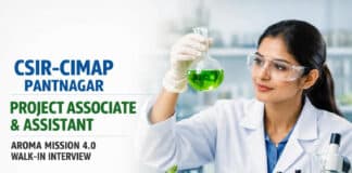 Project Associate / Assistant at CSIR-CIMAP Pantnagar | Aroma Mission 4.0 Walk-in 23 Sep