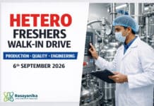 Hetero Hyderabad Freshers Walk-In Production / Quality / Engineering / SMT API | Sun 6 Sep