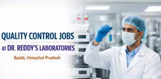 Quality Control Jobs at Dr. Reddy’s Laboratories