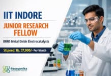 Junior Research Fellow at IIT Indore | BRNS Metal Oxide Electrocatalysts | Apply by 18 Sep | Earn Rs 37,000/-