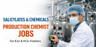 Salicylates Sangareddy/Bhongir Production Chemist Freshers | B.Sc/M.Sc