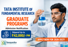 TIFR GS 2027: Graduate Programs Admission Details