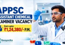 ₹1.24 Lakh Govt Chemistry Job | APPSC Assistant Chemical Examiner Vacancy APPSC Assistant Chemical Examiner Recruitment 2026