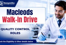 MSc Chemistry Job at Macleods Pharma | Apply Now