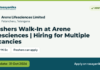 Freshers Walk-In at Arene Lifesciences | Hiring for Multiple Vacancies – Arene Lifesciences Limited, last date 31 Oct 2026