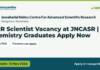 NMR Scientist Vacancy at JNCASR | Chemistry Graduates Apply Now – Jawaharlal Nehru Centre For Advanced Scientific Research, last date 10 Nov 2026