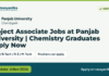 Project Associate Jobs at Panjab University | Chemistry Graduates Apply Now, last date 6 Nov 2026