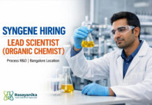 Syngene International Hiring Lead Scientist (Organic Chemist) in Bangalore | Process R&D, CDAS | M.Sc Organic Chemistry | 1–5 Years
