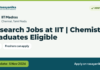 Research Jobs at IIT | Chemistry Graduates Eligible – IIT Madras, last date 5 Nov 2026