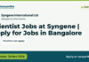 Scientist Jobs at Syngene | Apply for Jobs in Bangalore – Syngene International Ltd, last date 26 Nov 2026